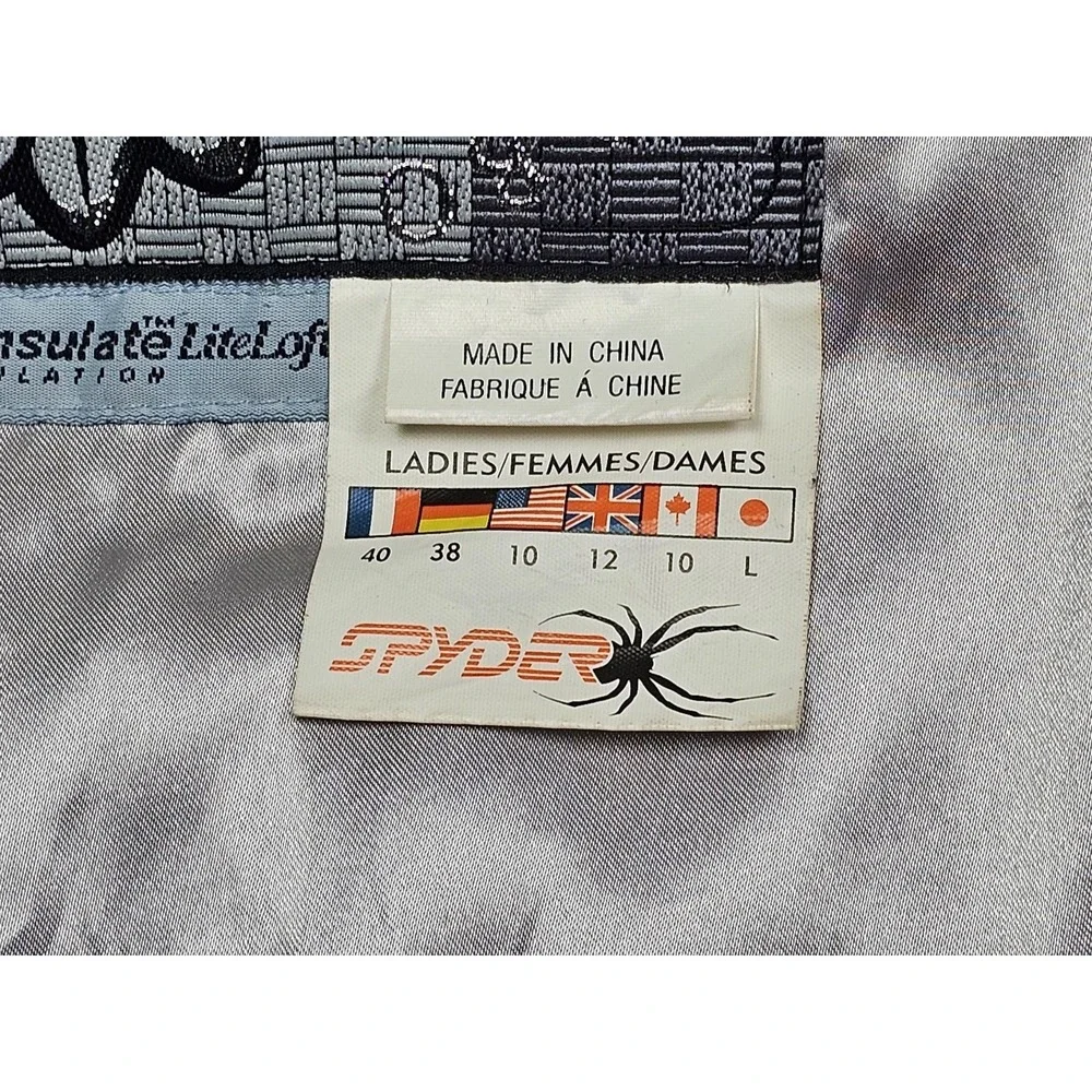 Spyder Picabo Jacket Womens Large Blue Ski Thinsulate XTL LiteLoft Coat